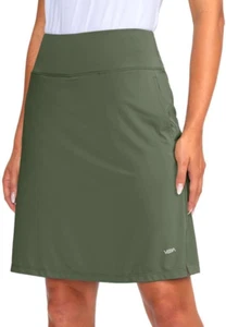 Women'S 20" Knee Length Skorts Skirts UPF50+ Athletic Tennis Golf Skirt for Wome - Picture 1 of 12