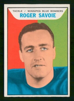 ROGER SAVOIE 1965 TOPPS CFL 65 NO 129 EX+  66173 - Image 1 of 2