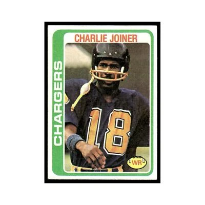 1978 Topps Football Card Charlie Joiner San Diego Chargers #338 - Image 1 of 3