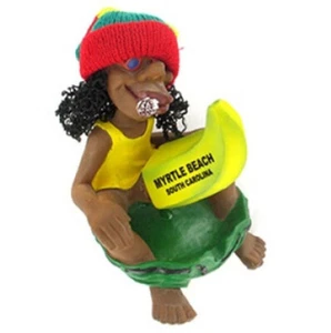 Aschenbecher Rasta Figur Jamaikaner Rauchen mit Bananenpenis Erwachsene lustige Witze BN - Bild 1 von 1