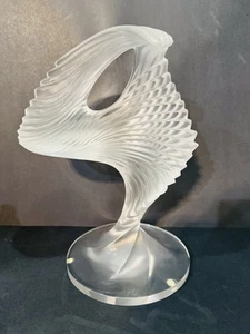 Lalique grande 13" pattinaggio su ghiaccio Katarina Witt scultura trofeo ottimo con scatola - Foto 1 di 12