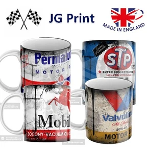 Ölkanne 4er Pack inspiriert 110z Becher Geschenk - Motorsport STP Permalube Mobil Valvoline - Bild 1 von 9