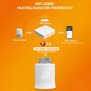 6-1 Thermostatic Radiator Valve Weekly Programmable Digital For Homes White - Picture 1 of 7