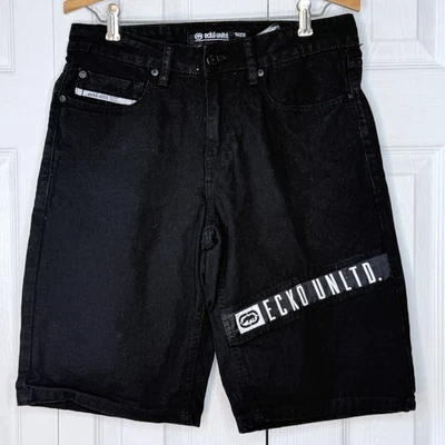 Pantalones cortos de mezclilla Y2K Ecko Unltd. Talla 30 Patinador Rhino Suelto Surf Verano Años 2000 Foto 1 de 4