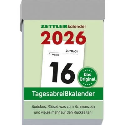 ZETTLER KALENDER Neues AngebotZettler Tagesabreißkalender S 2026 – Abreißkalender 4 × 6 cm, 1 Tag pro Sei ...