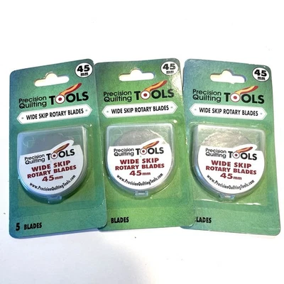 Precision Quilting Tools 45mm Wide Skip Rotary Blades 5 Count (Sealed) Lot Of 3 - Image 1 of 3