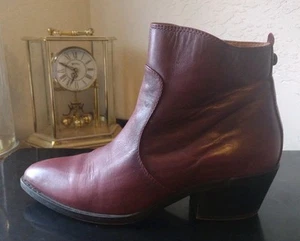Patricia Nash Suzanna Damengröße 7,5 Merlot Leder Stiefelette. Sehr guter Zustand - Bild 1 von 16
