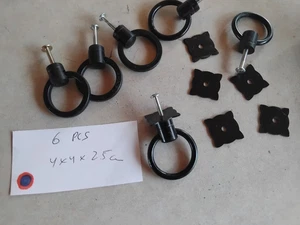 vintage metal cabinet knob handle- 40x40x25mm   lot of  6 - Bild 1 von 4