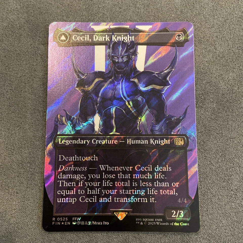 Cecil, Dark Knight (Borderless) #0525 (SURGE FOIL) Final Fantasy FIN Magic MTG - Image 1 of 4