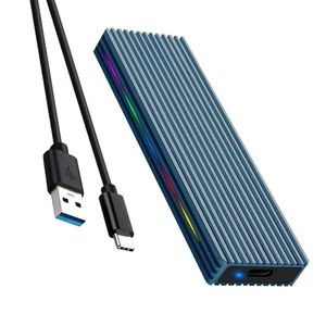 Boîtier SSD M.2 M Key, 10 Gbit/S/5 Gbit/S, USB 3.1, Protocole NGFF, USB-C-M7352 - Photo 1/8
