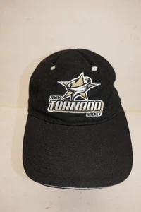 Vintage Texas Tornanos Hockey Solid Back - Strap Back Hat Black in Color - Picture 1 of 4