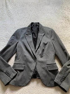 Express Women Long Sleeve Lined Peak Blazer Gray Size 8 - Picture 1 of 10