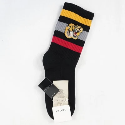 Meias bordadas Gucci Little Williams meia panturrilha preta - Tamanho masculino médio/11 - Imagem 1 de 4