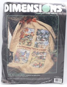 Dimensions Stamped Cross Stitch The Seasons Quilt - Picture 1 of 3