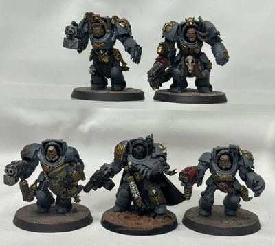 Warhammer 40k Wolf Guard Space Wolves Terminator Squad Pro Painted GW x6 - Image 1 of 4