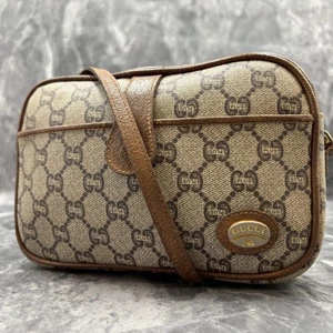 Gucci GG Shoulder Bag Beige Brown Logo Metal Fittings Excellent Used - Picture 1 of 10