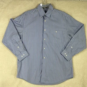 Orvis Shirt Mens Size Lg Blue Stripe Signature Collection Button Up Down Dress - Picture 1 of 9