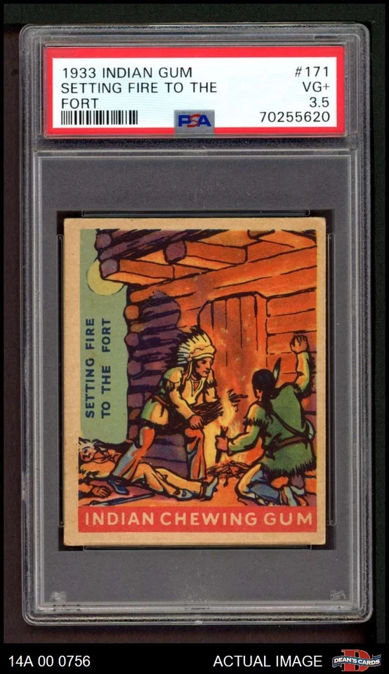 1933 Goudey Indian Gum #171 Setting Fire to the Fort  PSA 3.5 - VG+ - Image 1 of 1