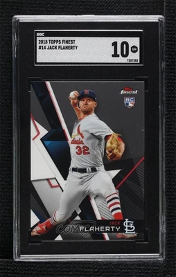2018 Topps Finest Jack Flaherty #14 SGC 10 GEM Rookie RC - Image 1 of 2