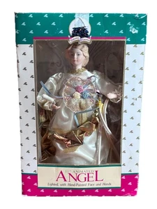 Vintage 1991 Holiday Classics Animated Lighted Angel Tree Topper 11” w/ Box - Picture 1 of 6