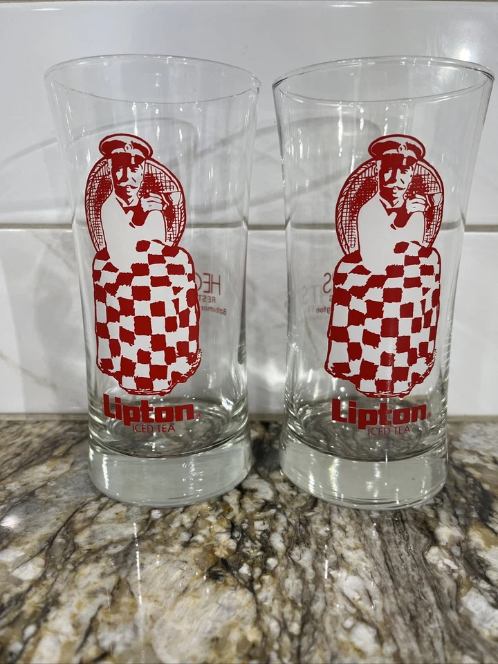 2 vasos raros de té helado Lipton Hecht's Restaurants Baltimore/Washington Foto 1 de 4