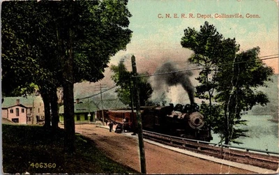 UNITED STATES 1930'S POSTAL BEND POSTCARD PICT TRAIN RAILROAD ADDR & POSTMARK - Image 1 of 2