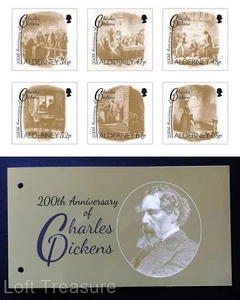Alderney Stamps "Charles Dickens-200th Birth Anniversary" Presentation Pack 2012 - Picture 1 of 5