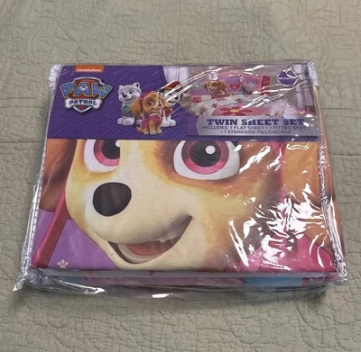 NICKELODEON Paw Patrol Skye Microfibra Twin Girls Juego de Sábanas Rosa NUEVO Foto 1 de 4