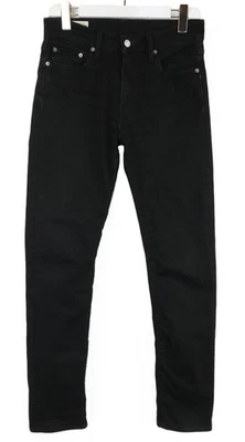 LEVI's 502 Jeans Men's W30/L32 Zip Fly Black Denim Stretch Slim Tapered Fit - Image 1 of 4