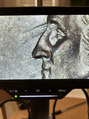 1996D Washington Quarter Heavy OBVERSE Feeder Finger Scrape Error - Image 1 of 4