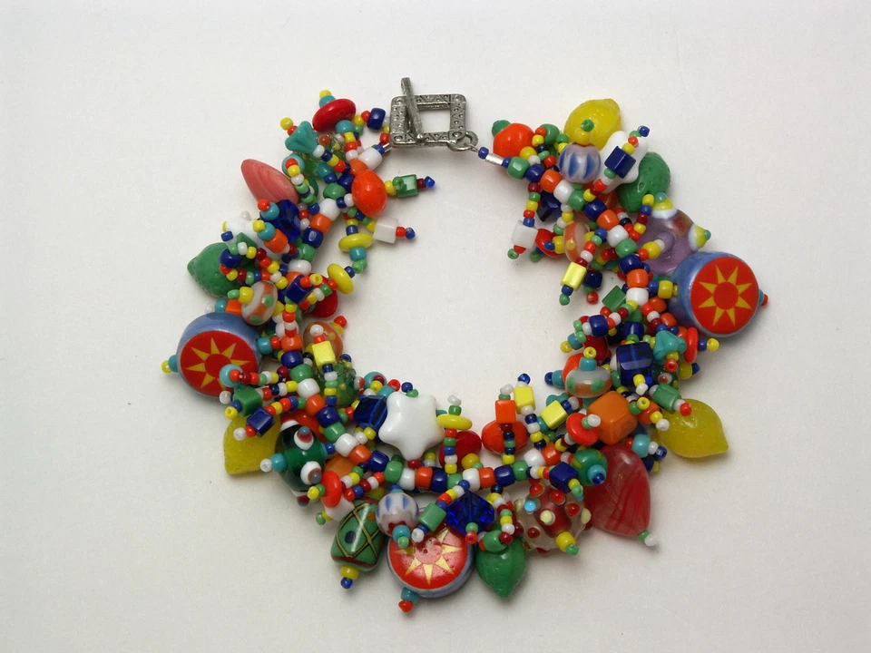 Kit de pulsera "Fiesta" cuentas de cristal de colores brillantes y audaces. Fringe Magic NUEVO Foto 1 de 1