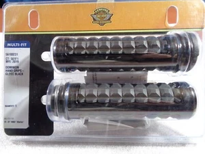 GENUINE HARLEY DAVIDSON, MULTI-FIT, DOMINION, HANDGRIPS-BLACK - Picture 1 of 13