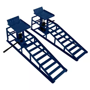Hydraulic Car Ramps 3 Ton Pair Heavy Duty 3000kg Garage Jack Lift Ramp Platform - Picture 1 of 13