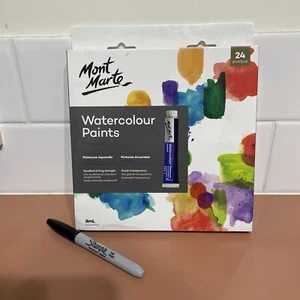 Juego de pinturas acuarela Mont Marte Premium 24 piezas x 8 ml - Imagen 1 de 2