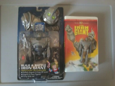 Boneco Build & Battle IRON GIGANTES Hogarth Kent TRENDMASTERS NRFP 1999 com filme VHS - Imagem 1 de 4