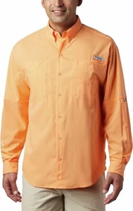 Columbia Men's Tamiami II Long Sleeve Shirt - Bright Nectar - LT/GL - Free Post - Picture 1 of 7