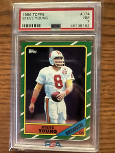 Steve Young RC 1986 Topps #374 Rookie PSA 7 Near Mint