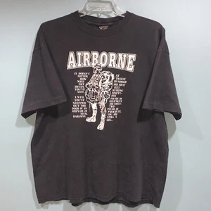 Vintage Army Airborne Paratrooper Sky Dive Soffe Choice Crewneck T Shirt Sz XL - Picture 1 of 8
