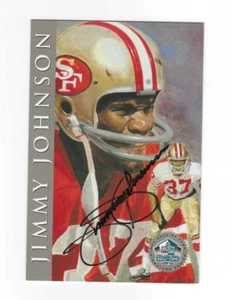Autographed Jimmy Johnson San Francisco 49ers Ron Mix Hall of Fame Card w/COA - Picture 1 of 1