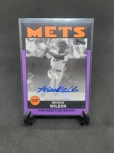 Mookie Wilson 2021 Topps Once Upon a Time in Queens Auto Purple 14/25 SP - Picture 1 of 2