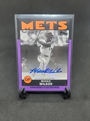 Mookie Wilson 2021 Topps Once Upon a Time in Queens Auto Purple 14/25 SP - Image 1 of 2