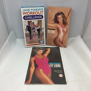 VHS Jane Fonda Workout Challenge Step Aerobics Training Guide Fitness At Home - Picture 1 of 9