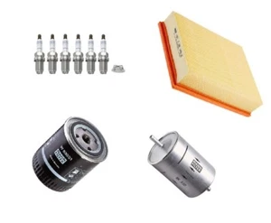 Service Kit For Audi A4 A6 2.4 2.6 2.8 VW Passat Air Oil Fuel Filter Spark Plugs - Picture 1 of 8