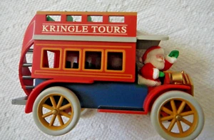 HALLMARK 1992 ORNAMENT -  KRINGLE TOURS -  #14 HERE COMES SANTA SERIES  -  BUS - Picture 1 of 12