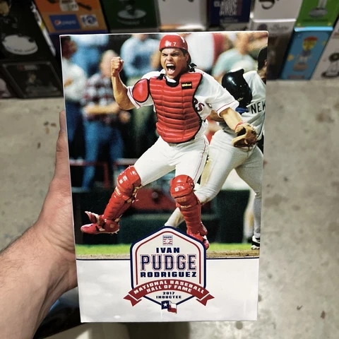 IVAN PUDGE RODRIGUEZ Texas Rangers Hall Of Fame Bobblehead Marlins Yankees Tiger Cover