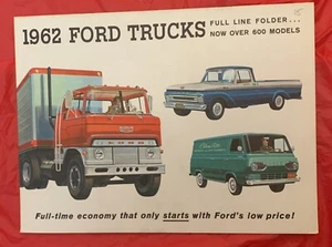 1962 Ford "TUCK FULL LINE" - Original Truck Dealer Sales Brochure / Catalog - Picture 1 of 7