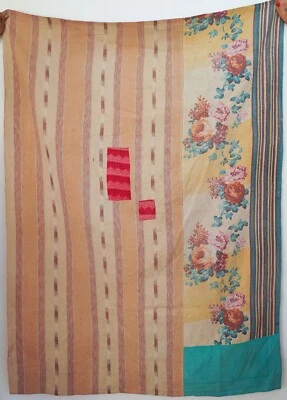 Green Color High Quality Handmade Indian Vintage Kantha Quilts Bedding Blankets - Image 1 of 3