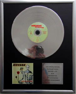 Nirvana - Incesticide CD Cover + 12" Vinyl goldene / platin Schallplatte - Picture 1 of 1