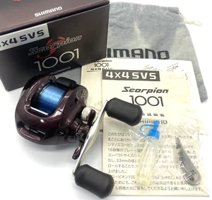 Carrete de baitcasting para zurdos Shimano 00 Scorpion 1001 con caja JAPÓN "Casi como nuevo" - Imagen 1 de 24