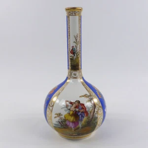 Dresden Porzellan Vase Figurenstaffage Porzellanmalerei Helena Wolfsohn Nachf. - Bild 1 von 24